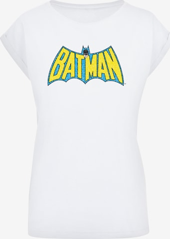 T-shirt 'DC Comics Batman Crackle' F4NT4STIC en blanc : devant