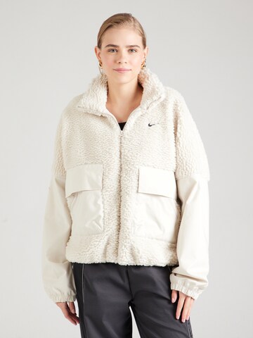 Nike Sportswear Φθινοπωρινό και ανοιξιάτικο μπουφάν 'Essential' σε μπεζ: μπροστά