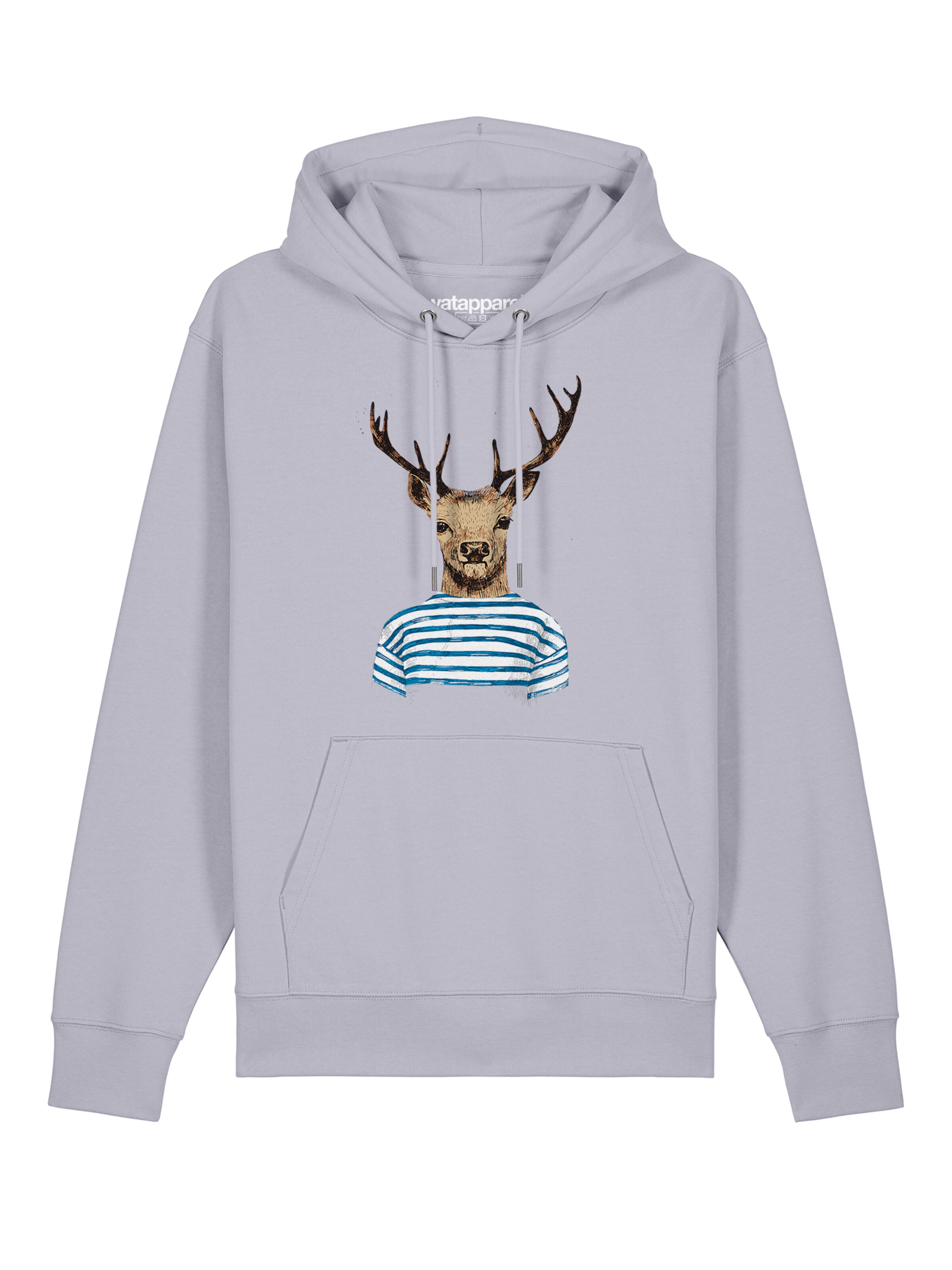Watapparel Sweatshirt 'Hirsch' in Lila: Vorderseite