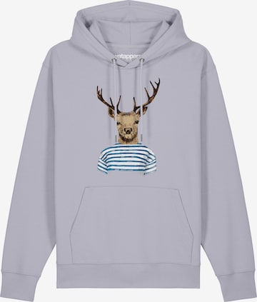 Watapparel Sweatshirt 'Hirsch' in Lila: Vorderseite
