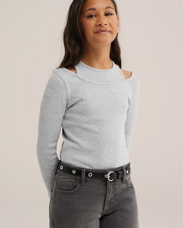 WE Fashion - Camiseta en gris: frente