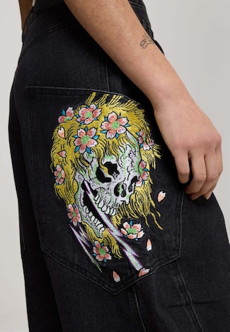 Ed Hardy Barrel Jeansy 'Gothic Skull' w kolorze czarny