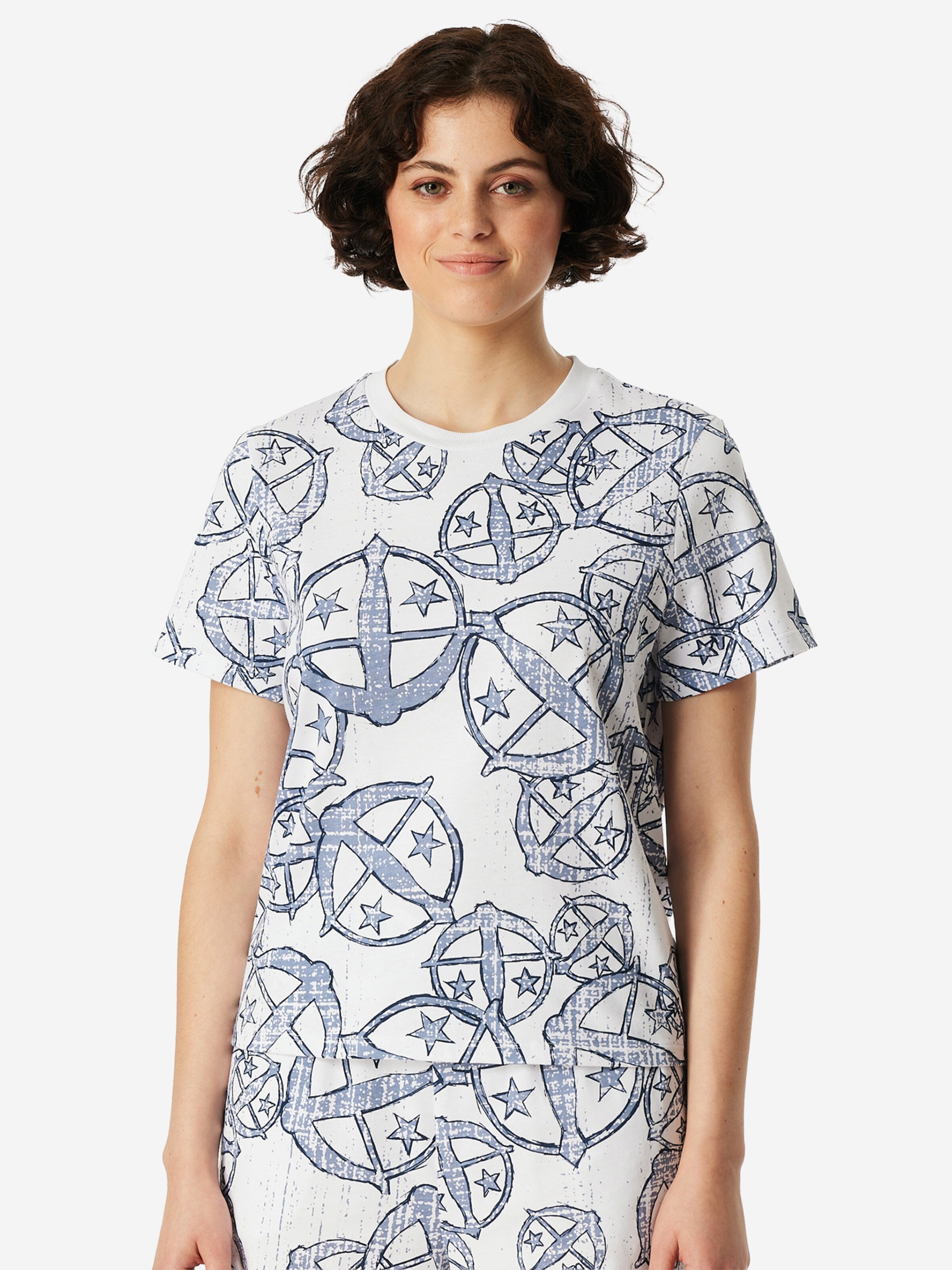 SCHIESSER Shirt ' SCHIESSER 150 YEARS ' in Blauw: voorkant