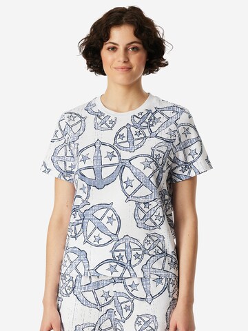 SCHIESSER T-Shirt 'SCHIESSER 150 YEARS' in Weiß: Vorderseite