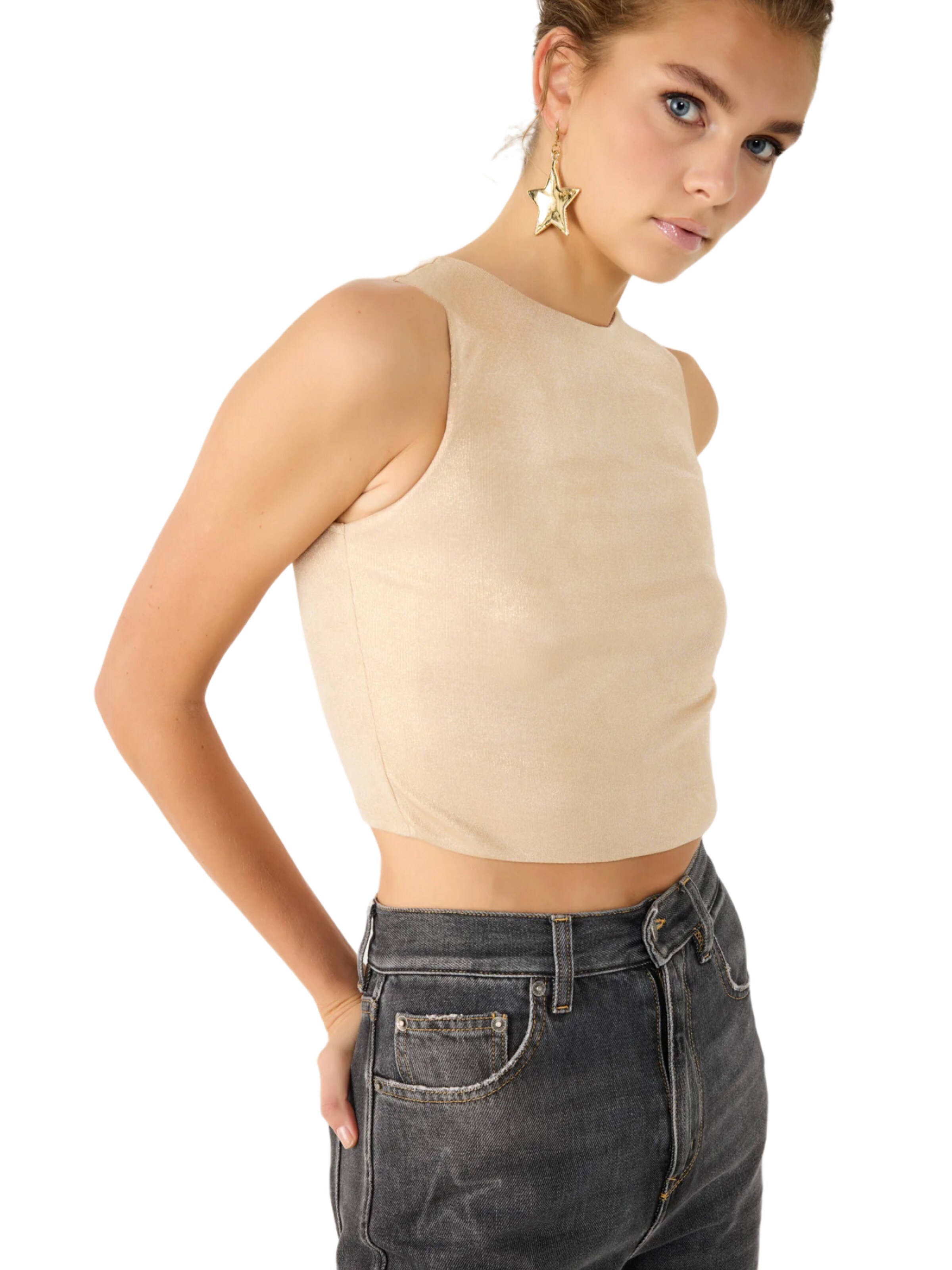 No Matter What Top in Goud