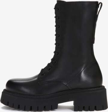 Kazar - Botines con cordones en negro: frente