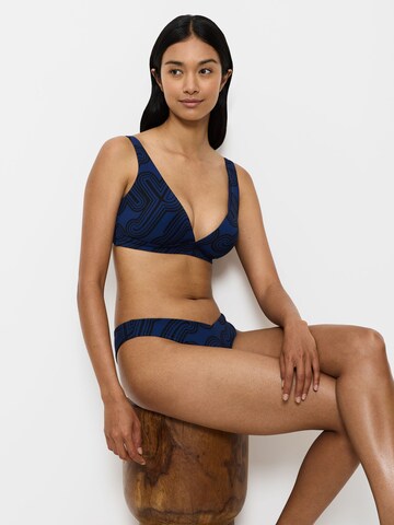 TRIUMPH Triangel Bustier-Bikini-Top ' Flex Smart Summer Plunge ' in Blau