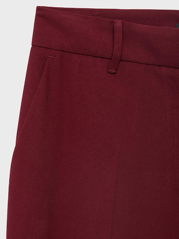 MANGO Wide leg Pressveckad byxa 'CARLOS' i röd