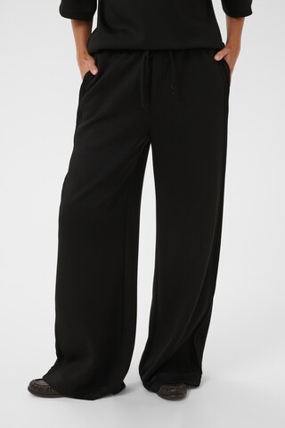 SAINT TROPEZ Loose fit Trousers 'Theo' in Black: front