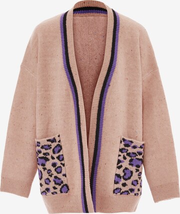 Cardigan IMANE en rose : devant