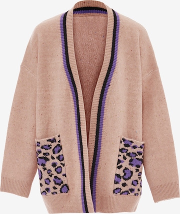 Cardigan IMANE en rose : devant