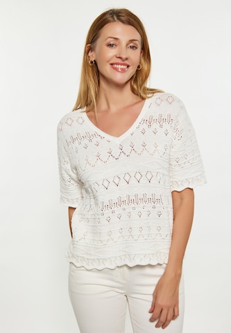 Pull-over Usha en blanc : devant