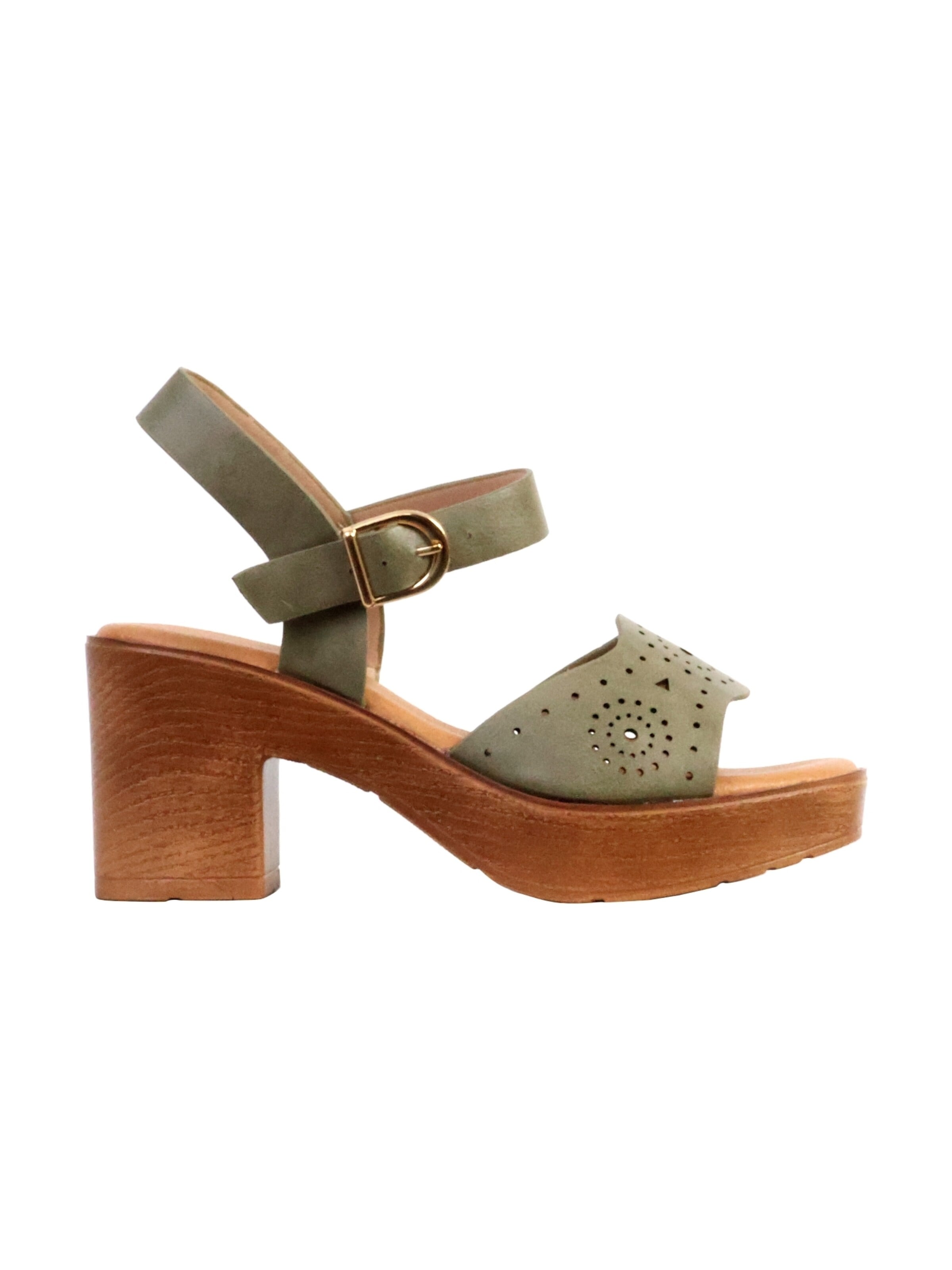 The Divine Factory - Sandalias 'Sandalen mit Absatz' en verde: frente