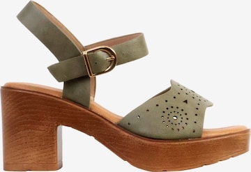 Sandales 'Sandalen mit Absatz' The Divine Factory en vert : devant