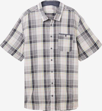 TOM TAILOR Men + Regular fit Button Up Shirt in Grey: front