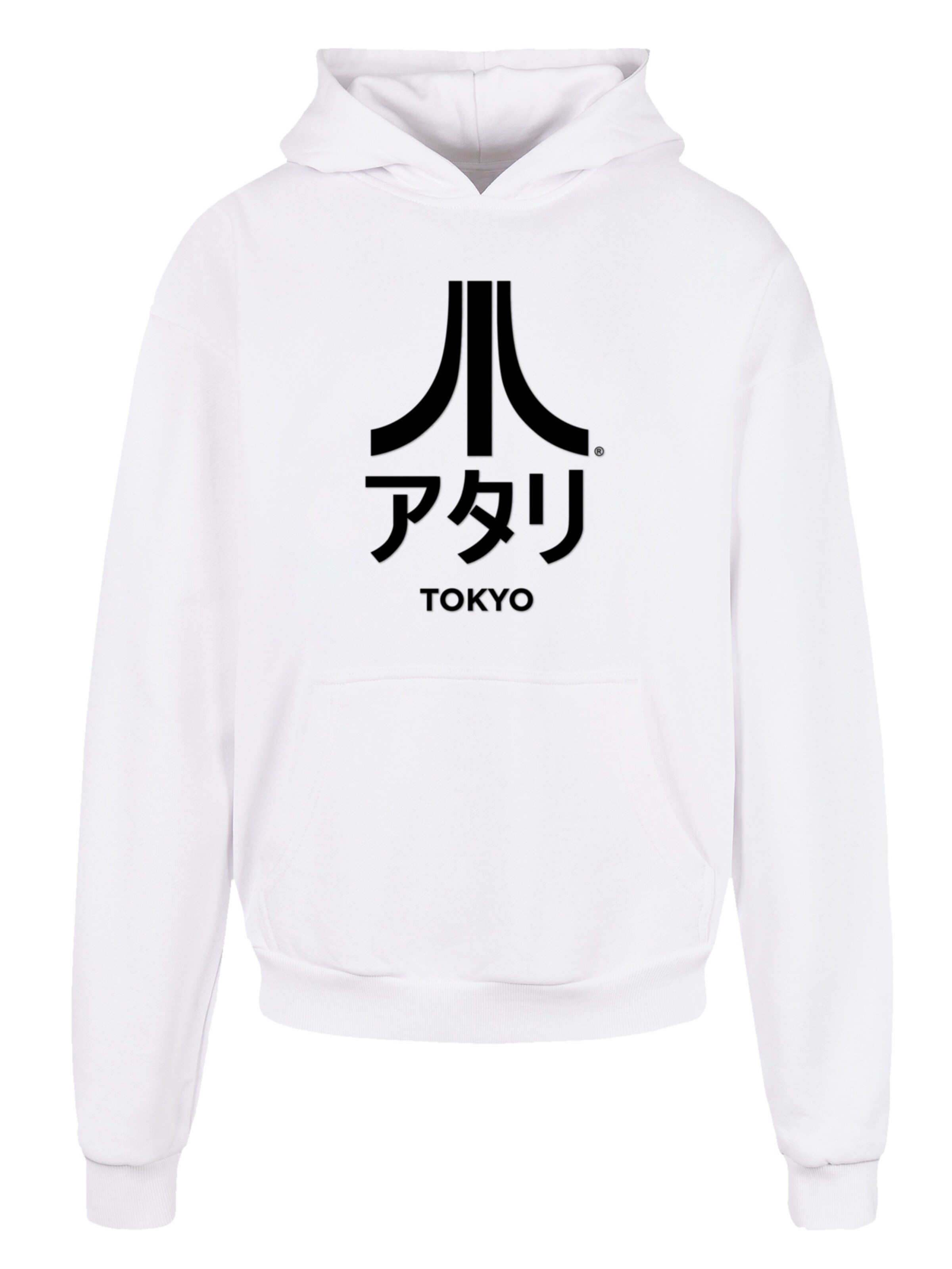 F4NT4STIC Sweatshirt 'Atari Tokyo Retro Arcade Games' in Wit: voorkant