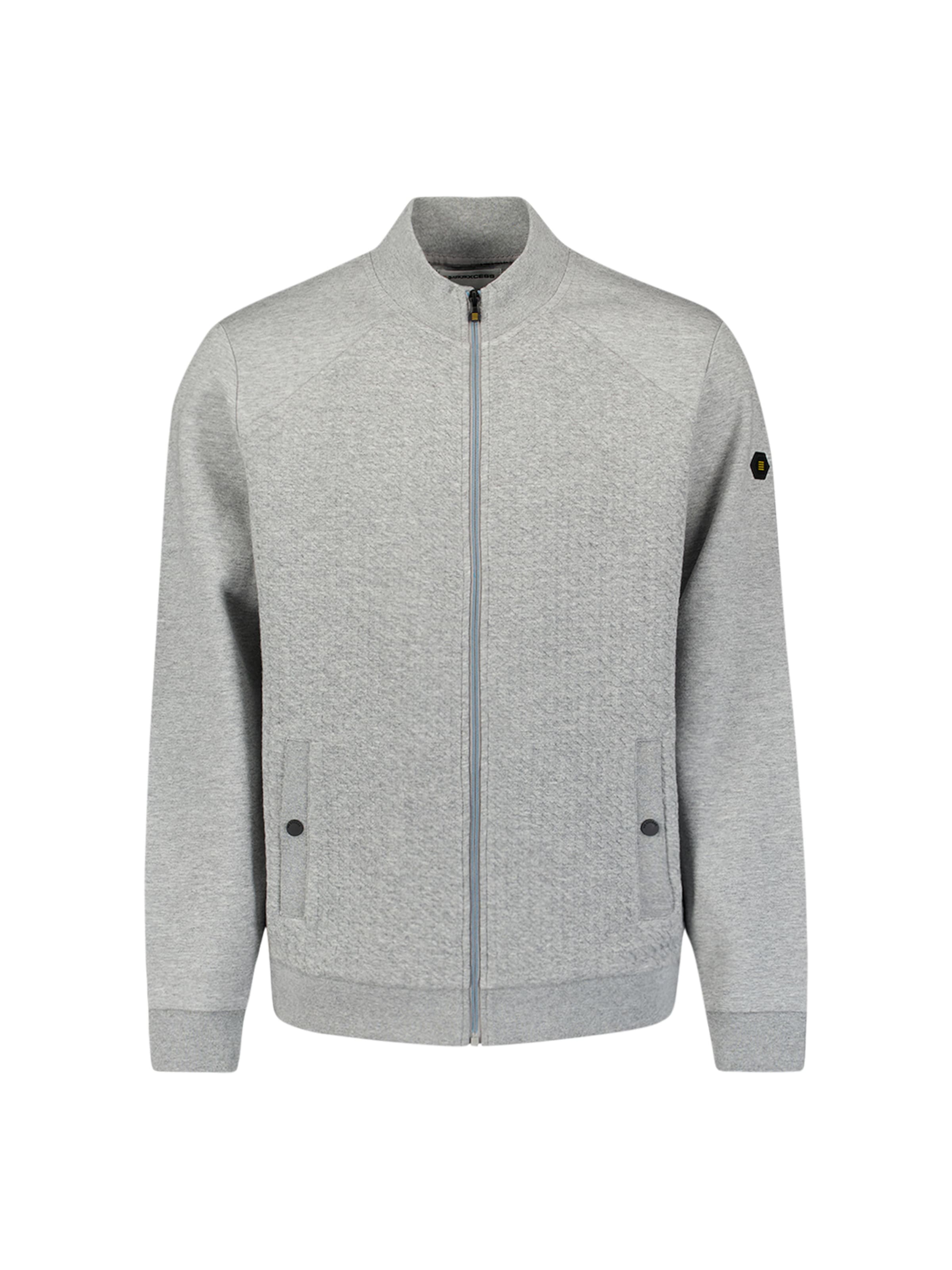 No Excess Sweatjacke in Grau: Vorderseite