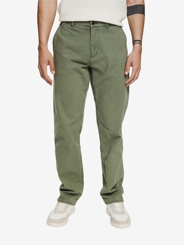 Regular Pantalon chino ESPRIT en vert : devant