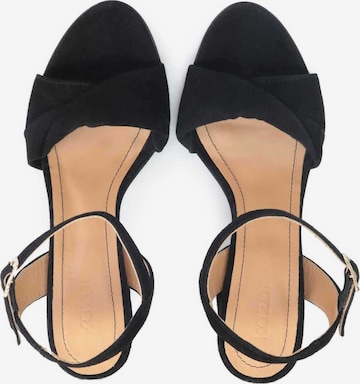 Kazar Strap Sandals in Black: front