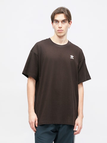 ADIDAS ORIGINALS Tričko 'Trefoil Essentials' – hnědá: přední strana