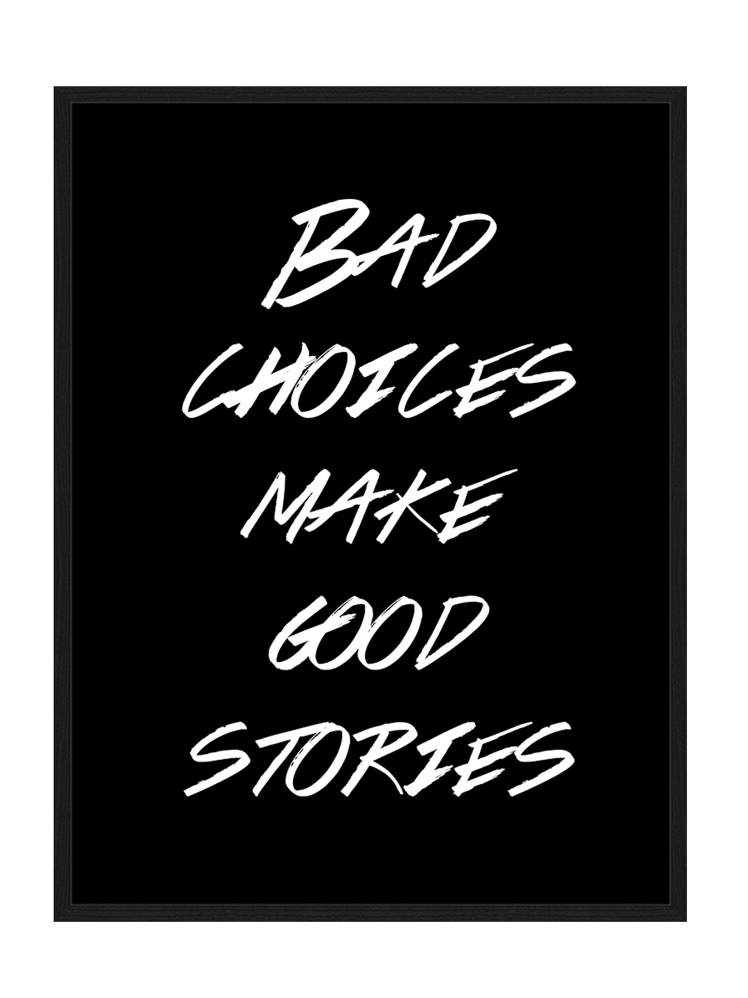 Liv Corday Image 'Bad Choices' in Black: front