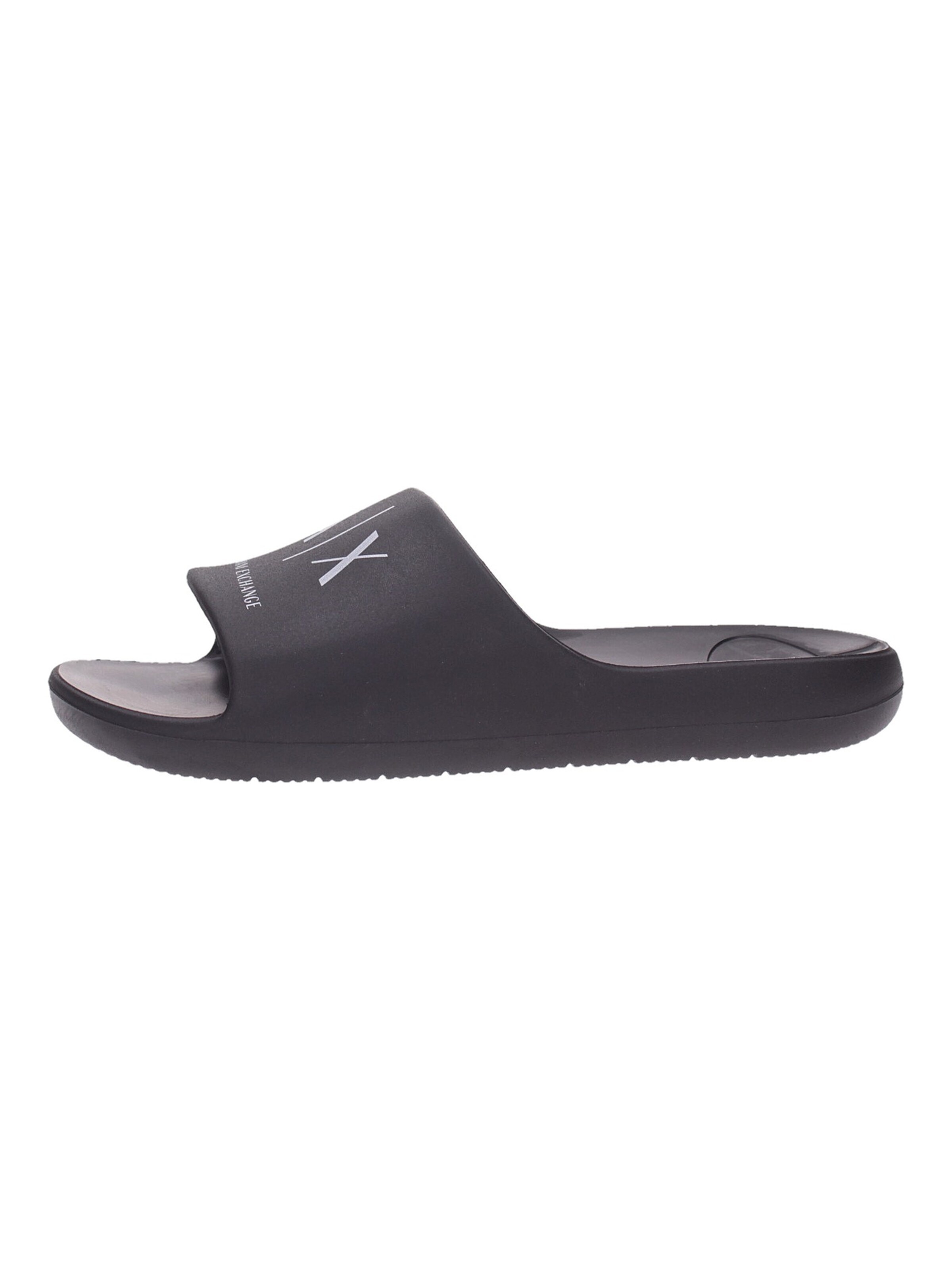 Zoccoletto 'Armani Exchange Ciabatta' di ARMANI EXCHANGE in nero: frontale