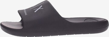 Zoccoletto 'Armani Exchange Ciabatta' di ARMANI EXCHANGE in nero: frontale