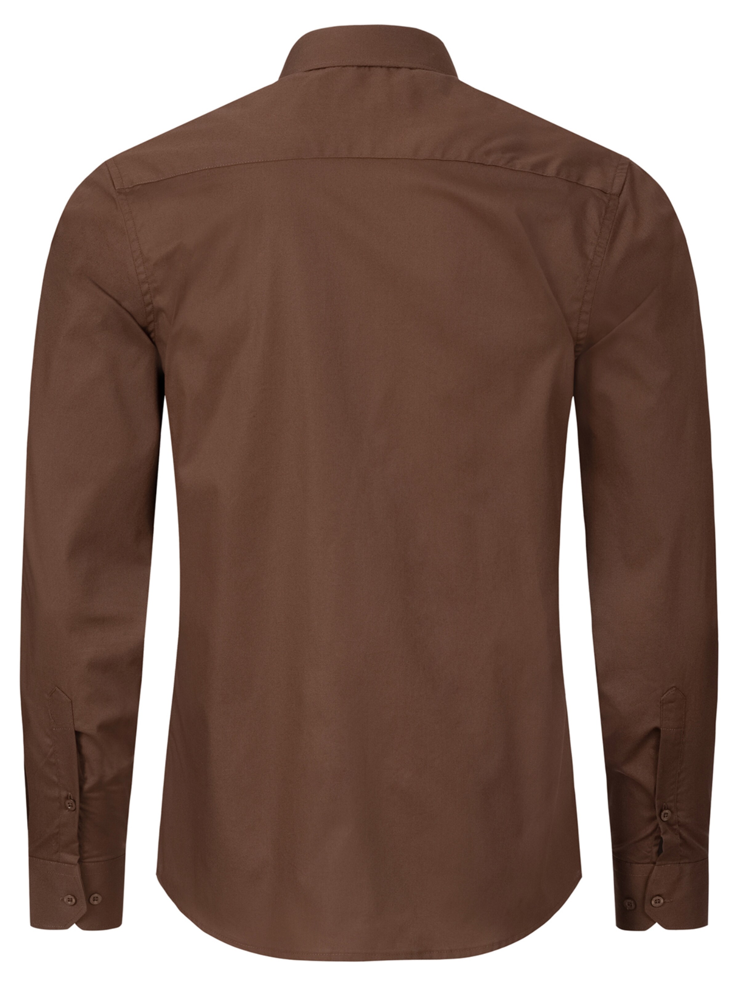 Indumentum Slim Fit Hemd in Braun