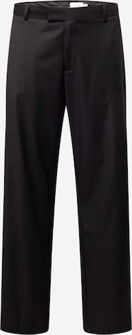 TOPMAN Regular Trousers in Black: front