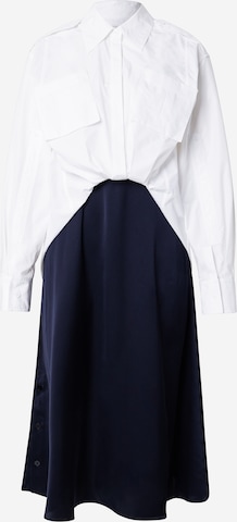 3.1 Phillip Lim Рокля тип риза в синьо: отпред