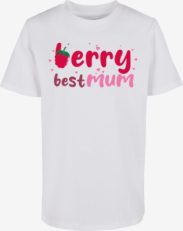 ABSOLUTE CULT Shirt 'Mother's Day - Berry Best Mum 2.0' in White: front