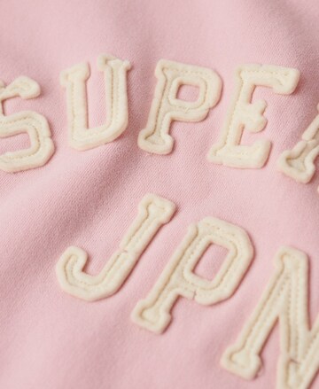 Bluză de molton de la Superdry pe roz