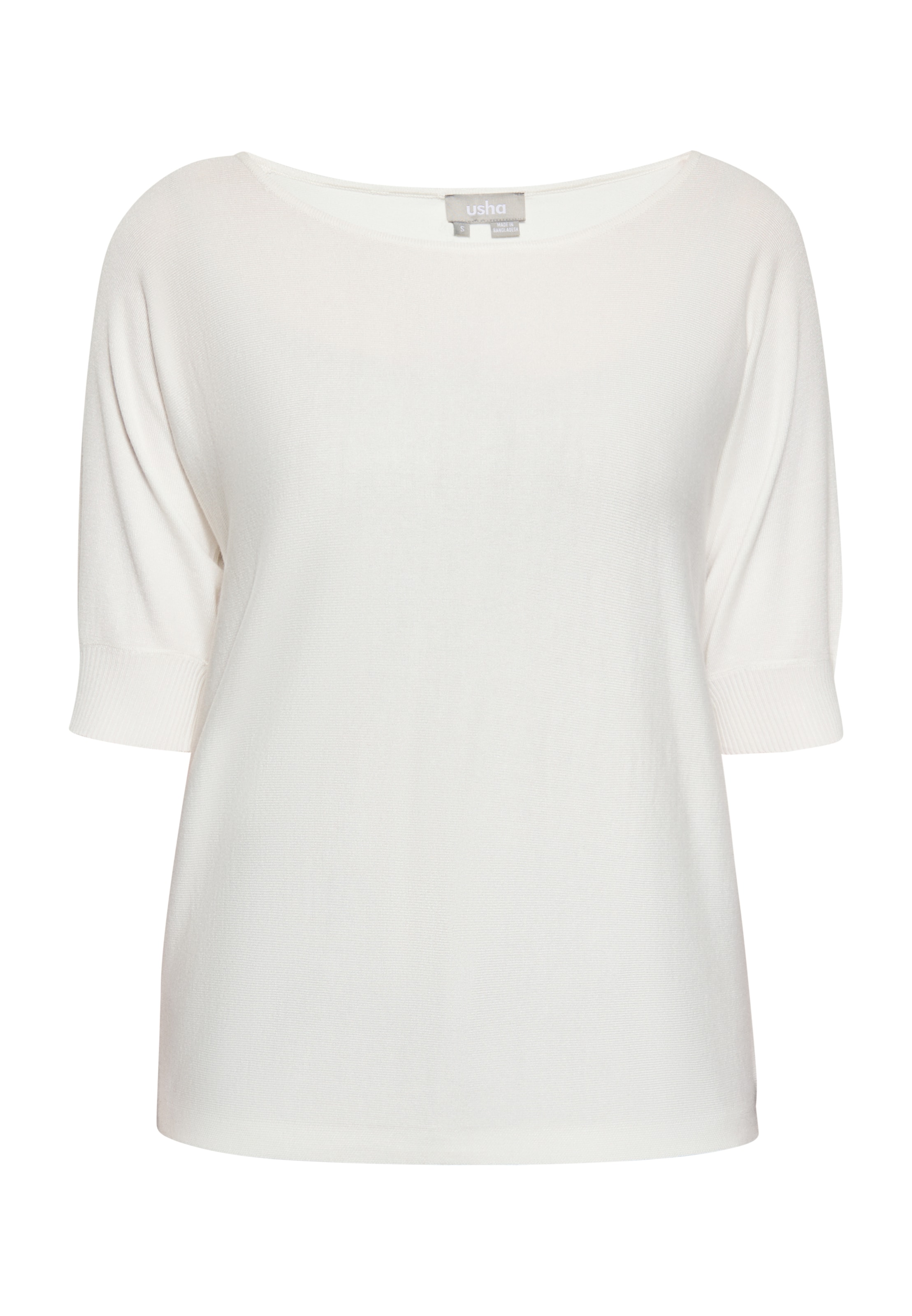 Pulover de la Usha pe alb: față