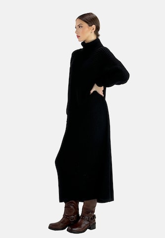 Robes en maille Elara en noir