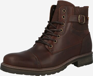 BULLBOXER Lace-Up Boots in Brown: front