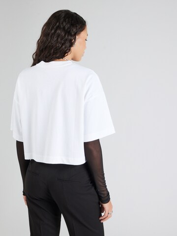 HUGO T-shirt 'Damelody' i vit
