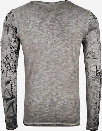 Rusty Neal Cooles Longsleeve mit angesagten Prints in Grau