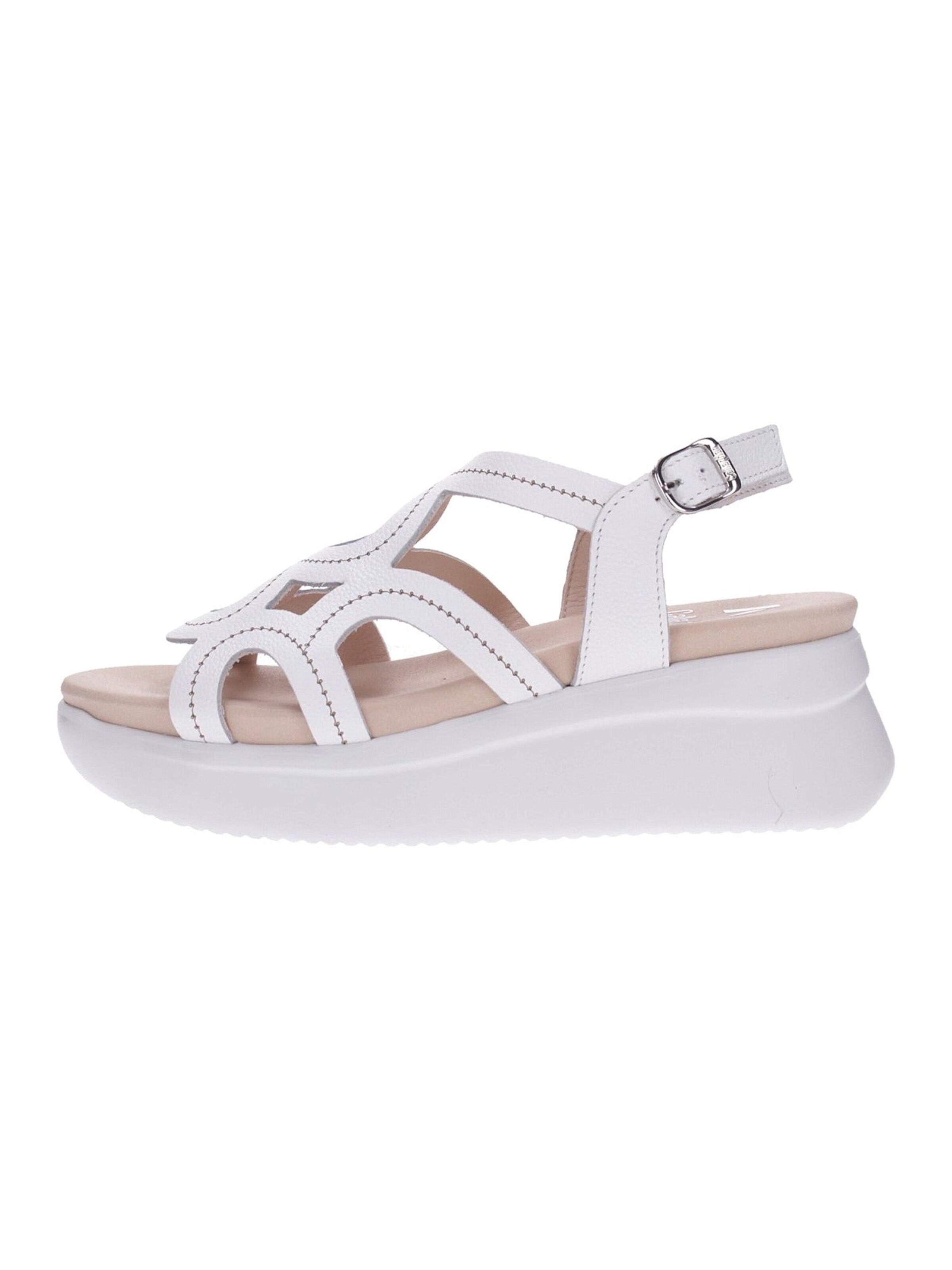 Sandalo di Callaghan in bianco: frontale
