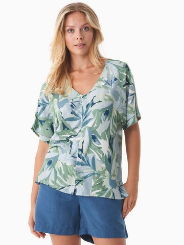 Organication Bluse in Grün: Vorderseite