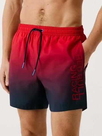 Red Bull Racing x Pepe Jeans Swimming shorts 'Red Bull Racing x Pepe Jeans' in Red: front