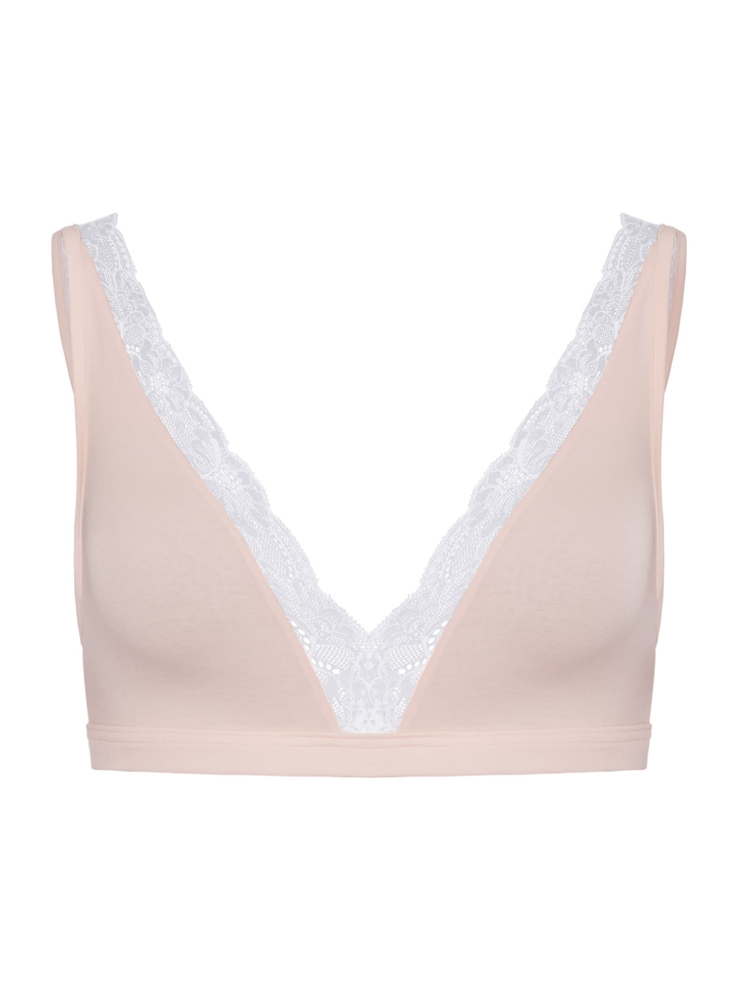 Hanro Bra 'Cotton Lace' in Pink: front