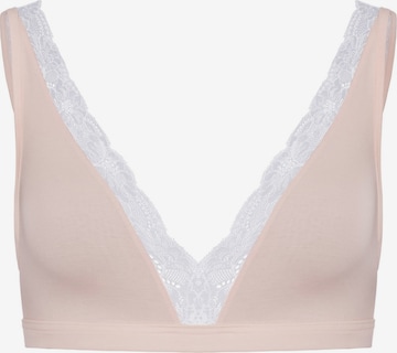 Triangle Soutien-gorge 'Cotton Lace' Hanro en rose : devant