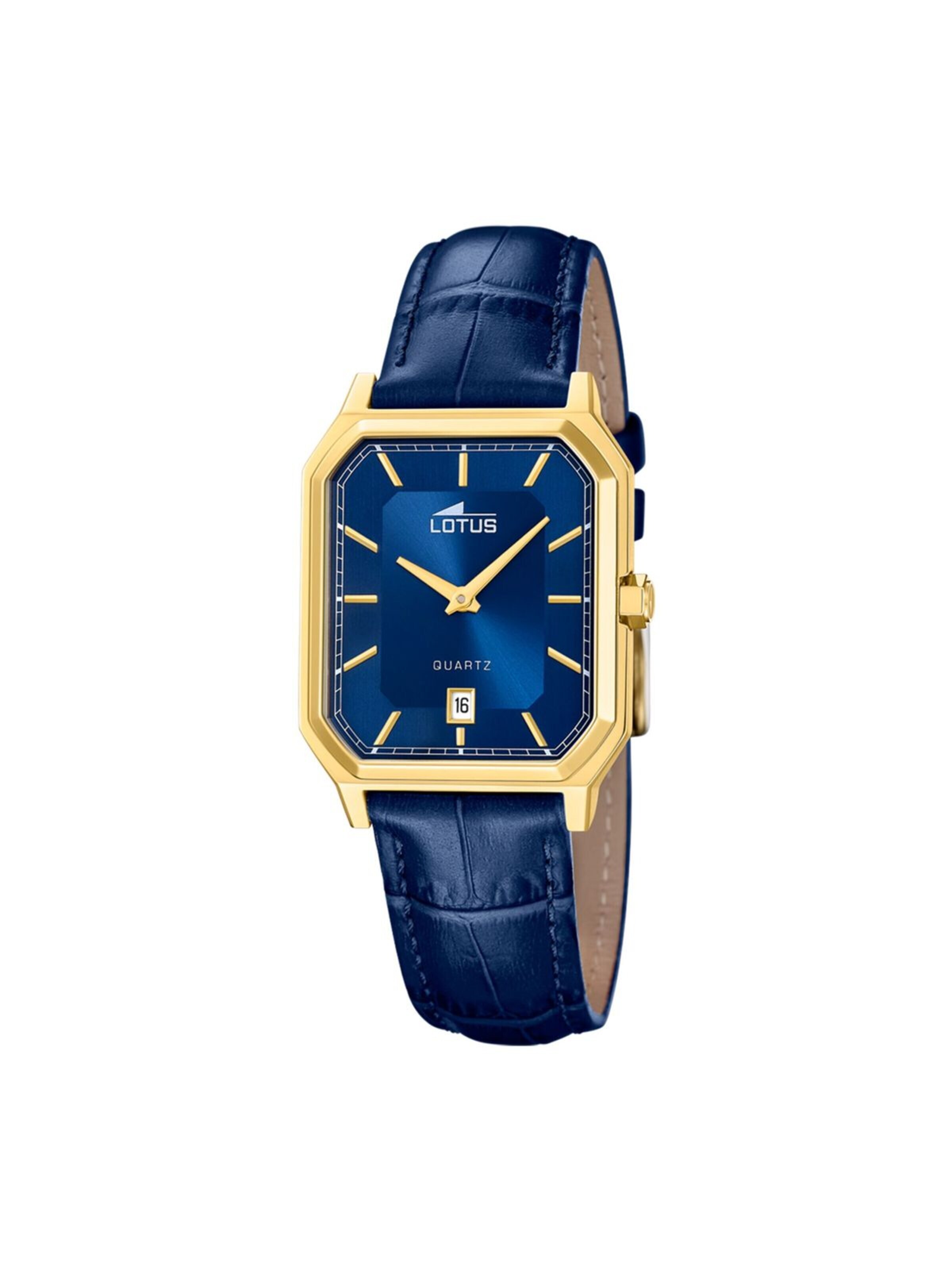 Lotus Analogové hodinky 'Date watch Square Series' – modrá: přední strana