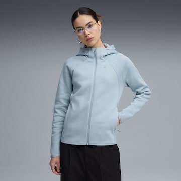 PUMA Sportsweatjacke 'EvoStripe' in Blau: Vorderseite