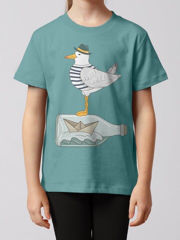watabout.kids Shirt 'Möwe mit Hut' in Blue: front