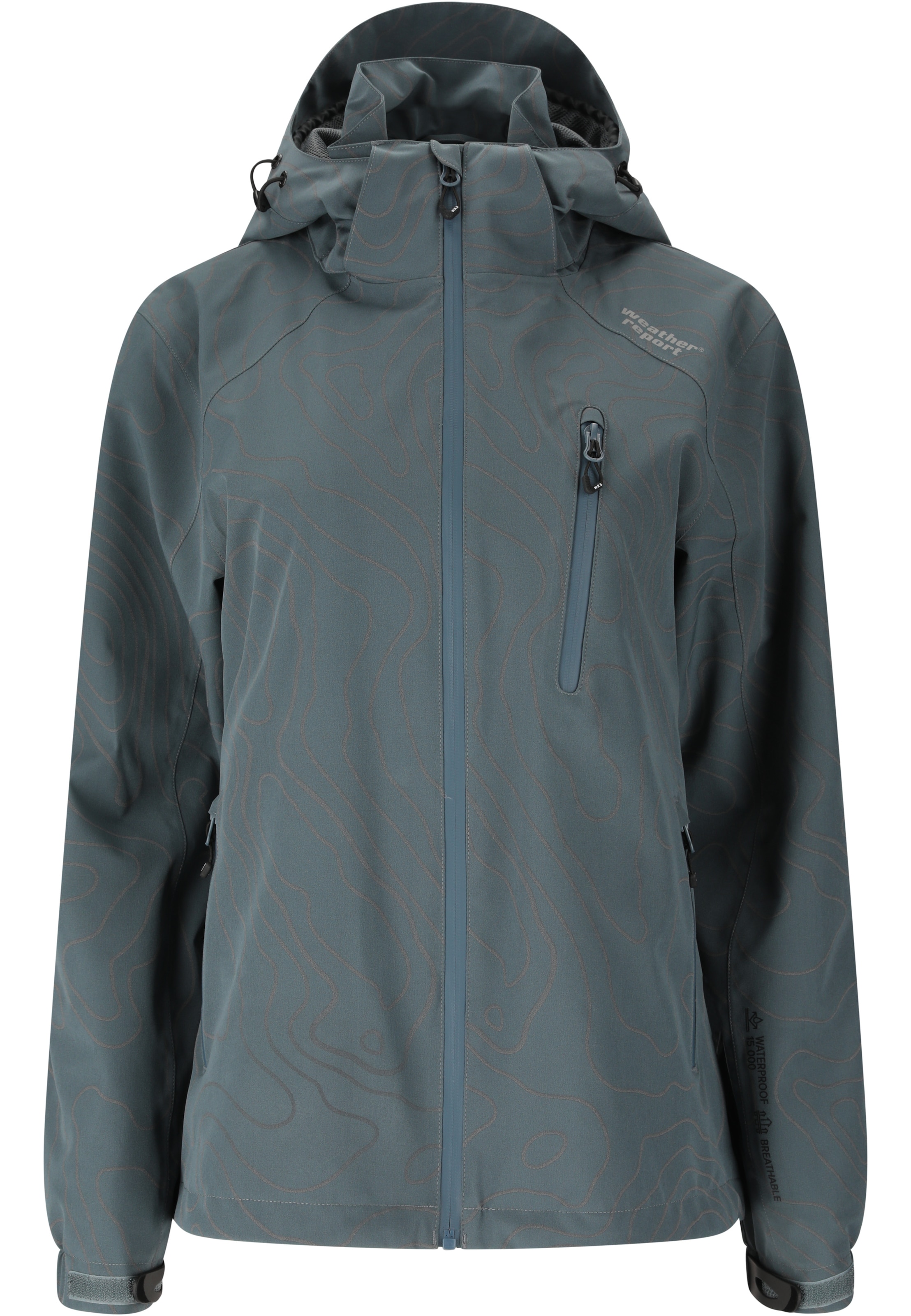Weather Report Weatherproof jacket 'Camelia' in Blue: front