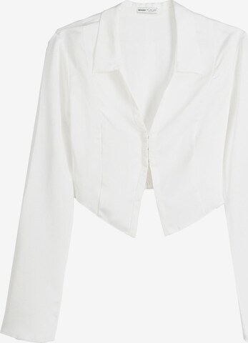 Camicia da donna di Bershka in bianco: frontale