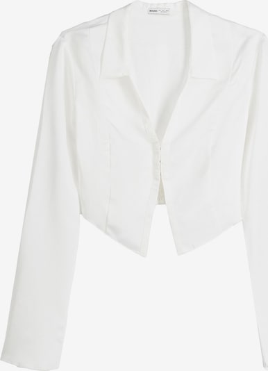 Bershka Chemisier en blanc, Vue avec produit