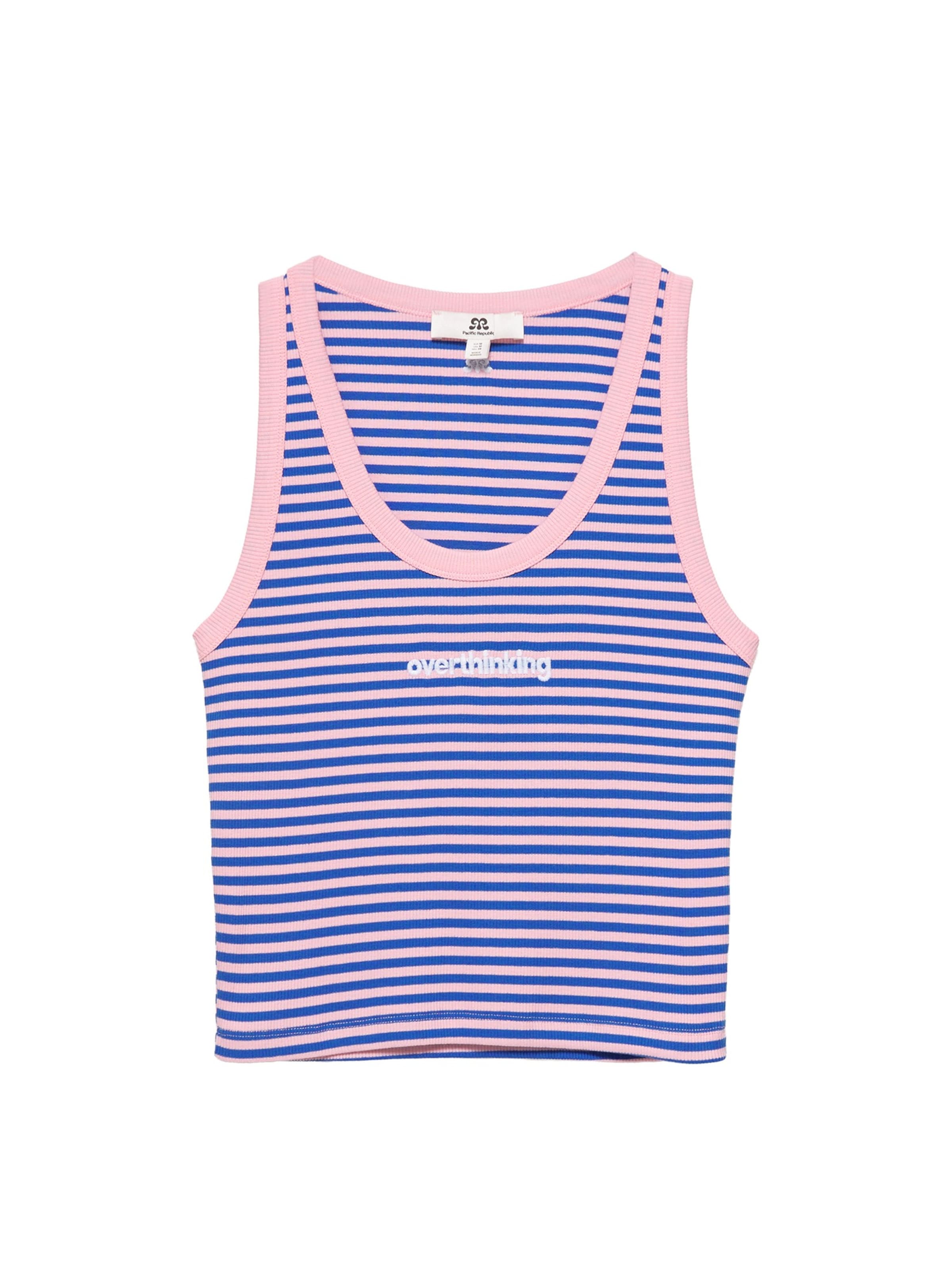 Pull&Bear Top 'PACIFIC' in XS in Blue / Rose / White, Item view