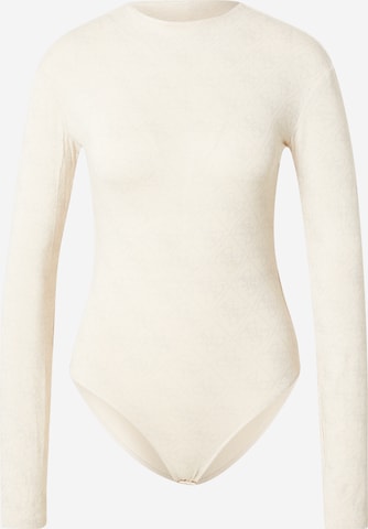 GUESS - Camisa body 'TEODORA' em bege: frente